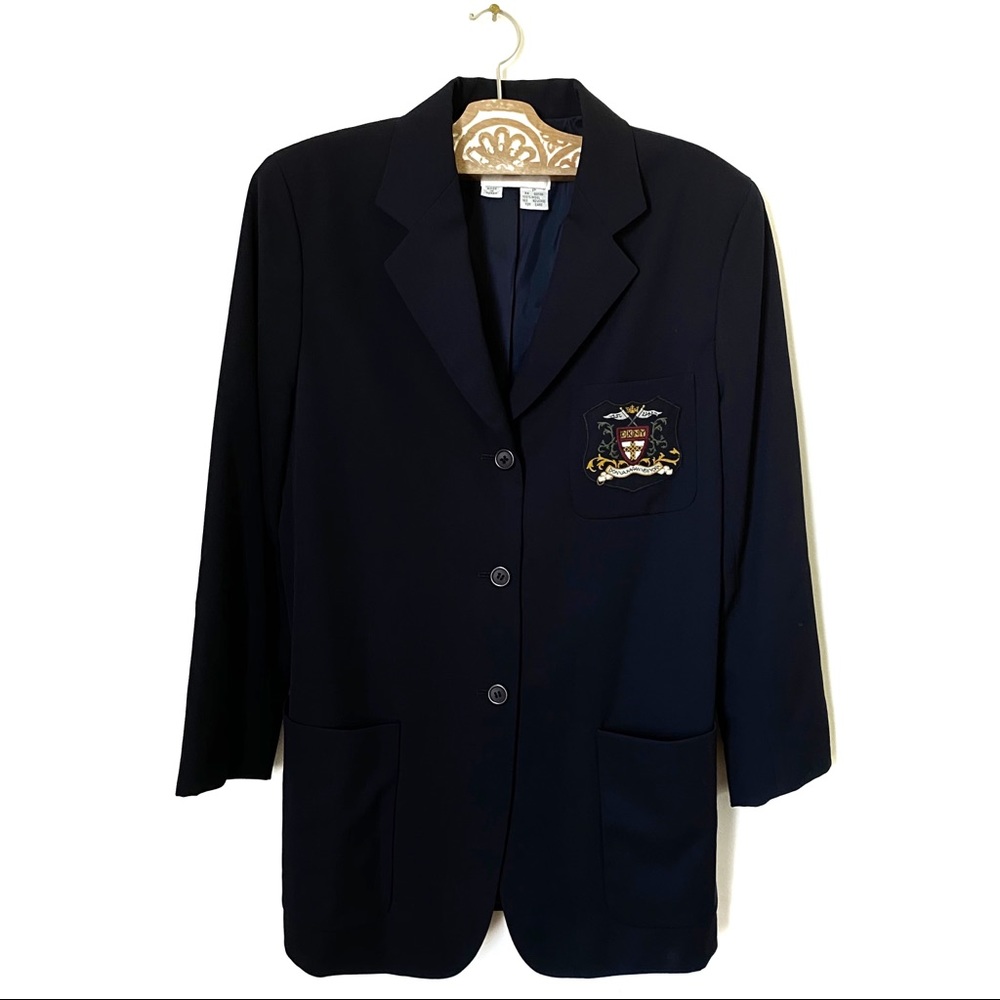DKNY Vintage Schoolboy Blazer with Logo Patch